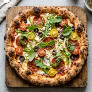 How to Make California Style Pizza at Home | Crispy Crust Recipe 2 California Style Pizza Recipe card image