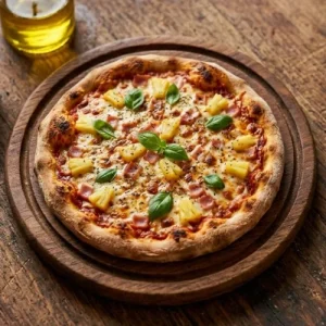Hawaiian Pizza Recipe with Fresh Pineapple & Ham 2 Hawaiian Pizza Recipe card image