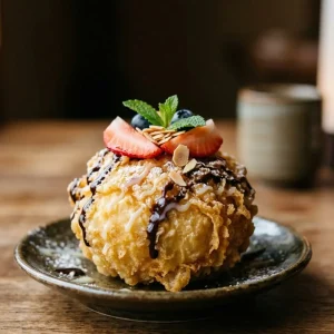 Japanese Tempura Fried Ice Cream Recipe 2 Japanese Tempura Fried Ice Cream Recipe card image