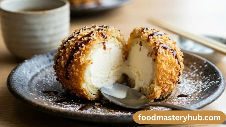 Japanese Tempura Fried Ice Cream Recipe feature image