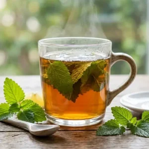 How to Make Lemon Balm Tea Calming Citrus-Herb Recipe 2 Lemon Balm Tea Recipe card image