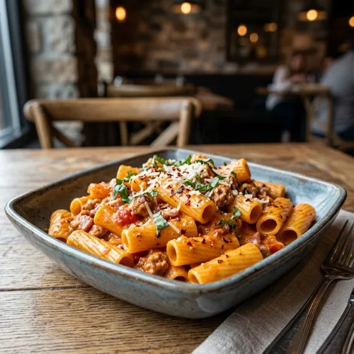 North Italia Spicy Rigatoni Vodka Recipe card image