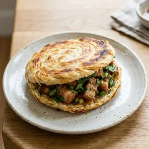 Rougamo Bread Recipe | Authentic Chinese Flatbread 2 Rougamo Bread recipe card image