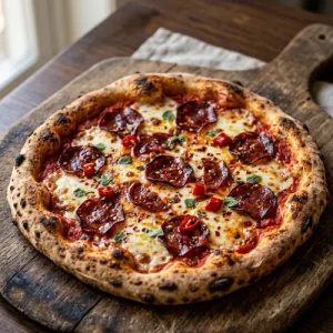 How to Make Pizza Diavola | Spicy Italian Homemade 2 pizza diavola recipe card image